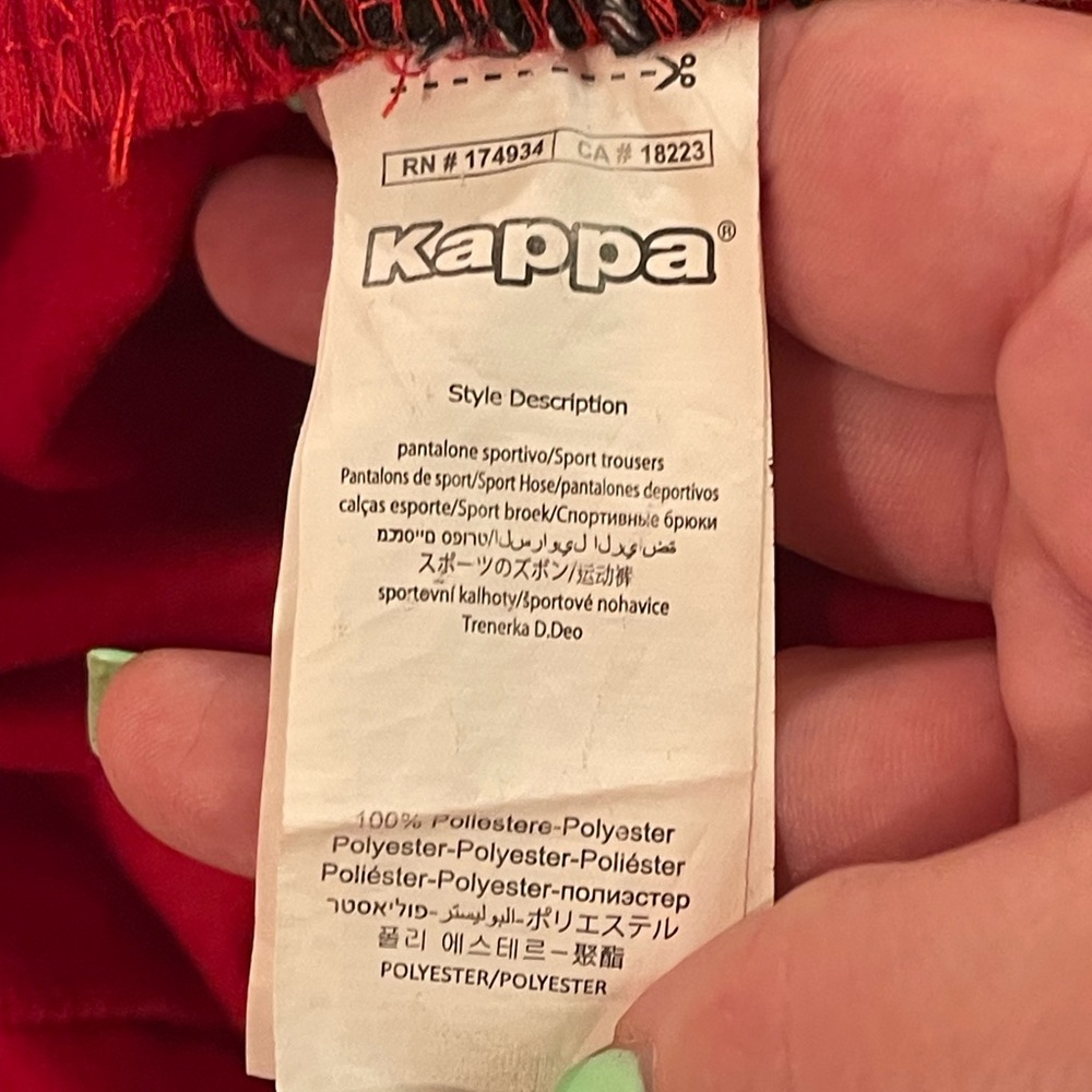 Kappa Y2K popper red small jogging bottoms joggers - Picture 7 of 9